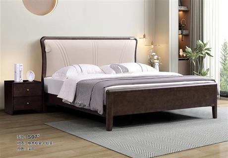 S07#真皮大床