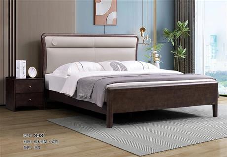 S08#真皮大床